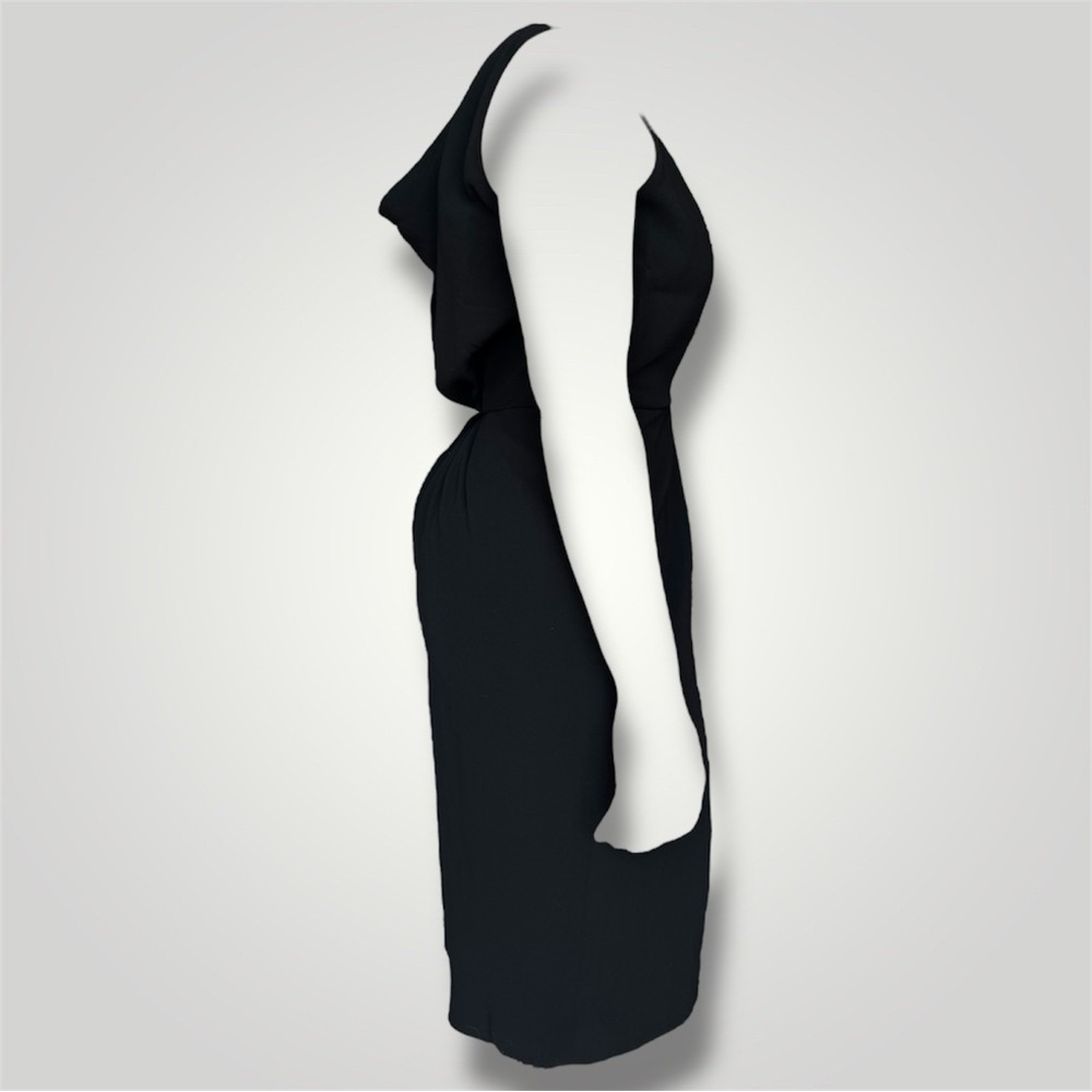 Fendi Black Sheath Midi Dress Square Neck - Picture 5 of 9